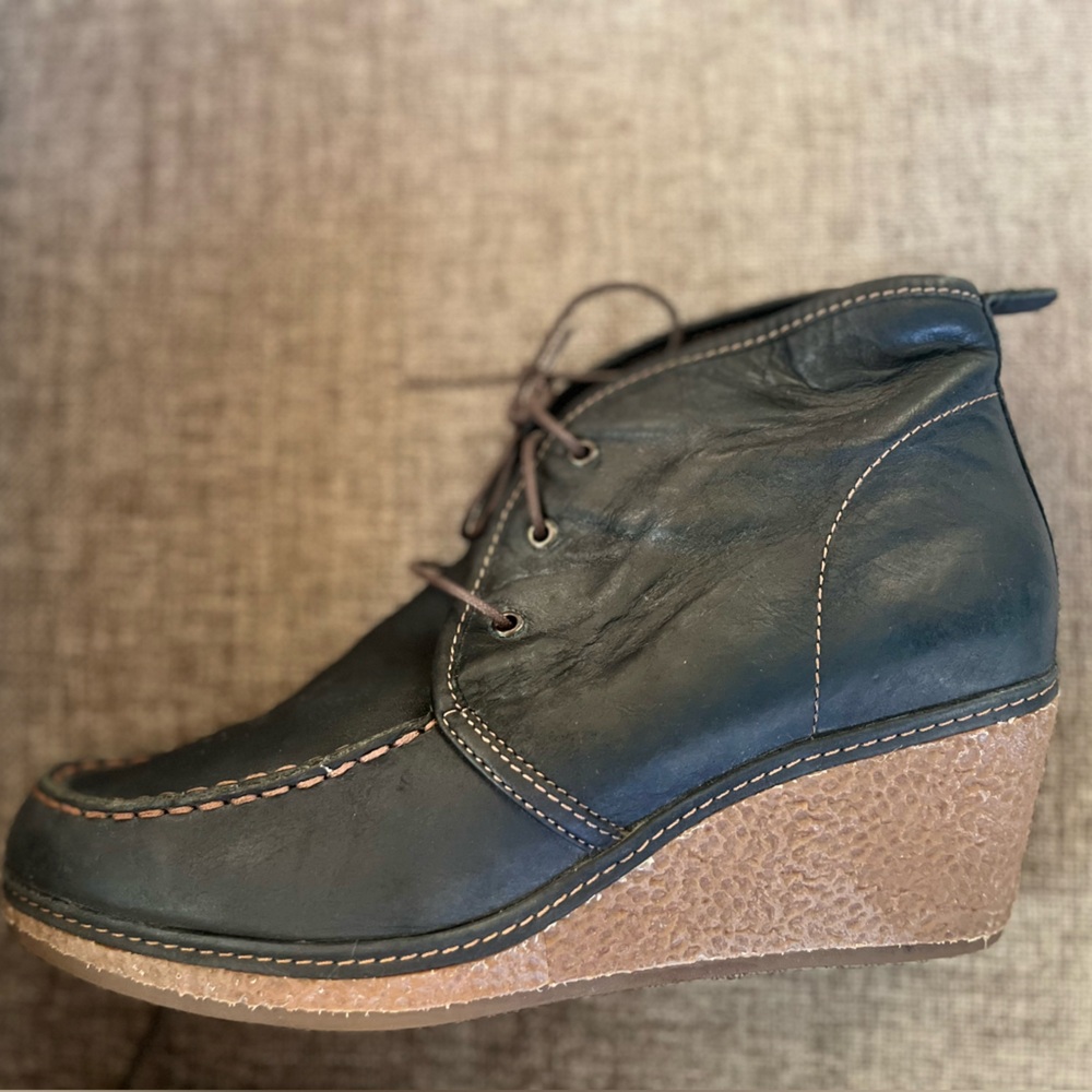 OluKai Black and Brown Ankle Boots